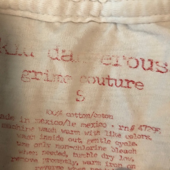 Urban Outfitters White Tank Top with Red Graphic Text - Picture 2 of 2